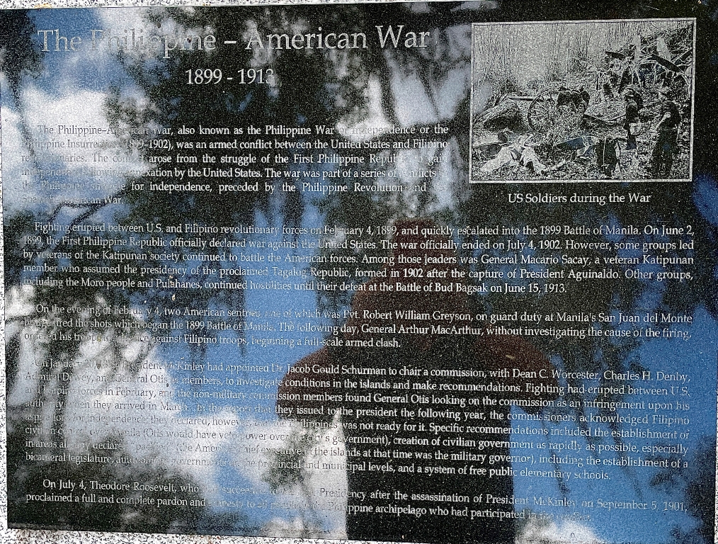 HILLSBOROUGH COUNTY THE PHILIPPINE-AMERICAN WAR 1898-1903 MEMORIAL PLAQUE