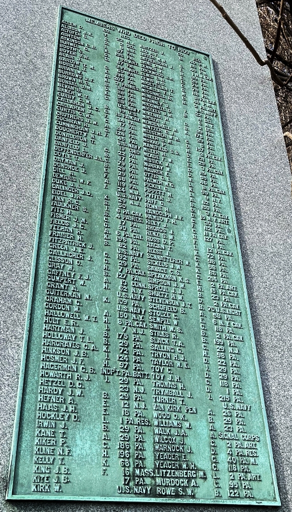 COURTLAND SAUNDERS POST NO. 21 G.A.R. WAR MEMORIAL PLAQUE C