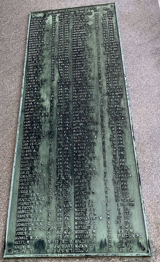 COURTLAND SAUNDERS POST NO. 21 G.A.R. WAR MEMORIAL PLAQUE B