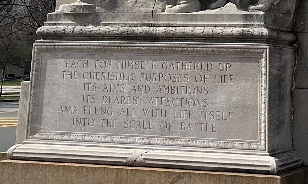 PHILADELPHIA CIVIL WAR SOLDIER MEMORIAL STONE