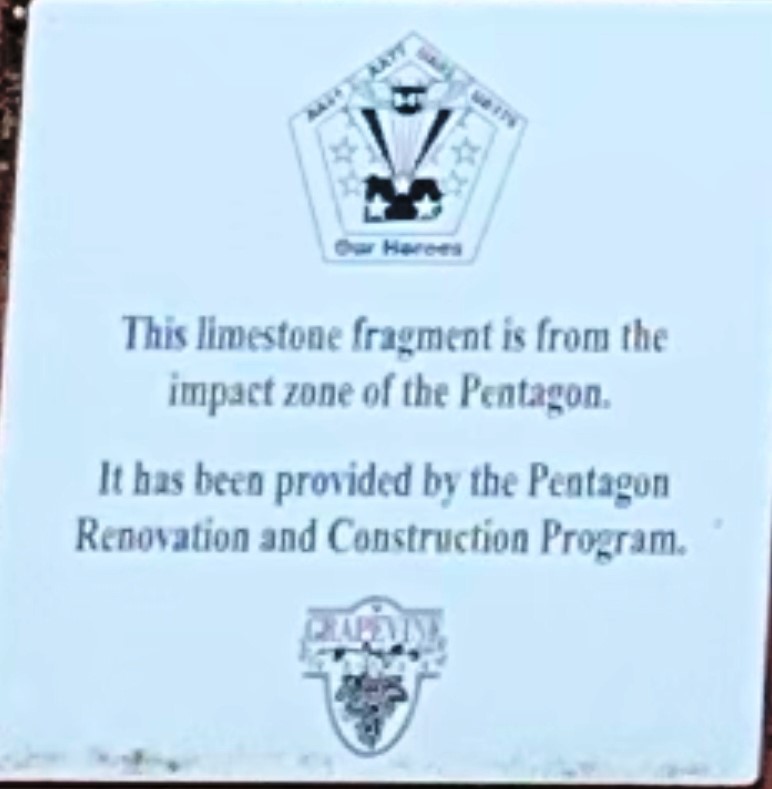 GRAPEVINE 9/11 MEMORIAL PLAQUE B