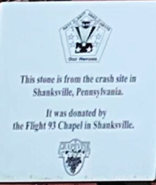 GRAPEVINE 9/11 MEMORIAL PLAQUE A