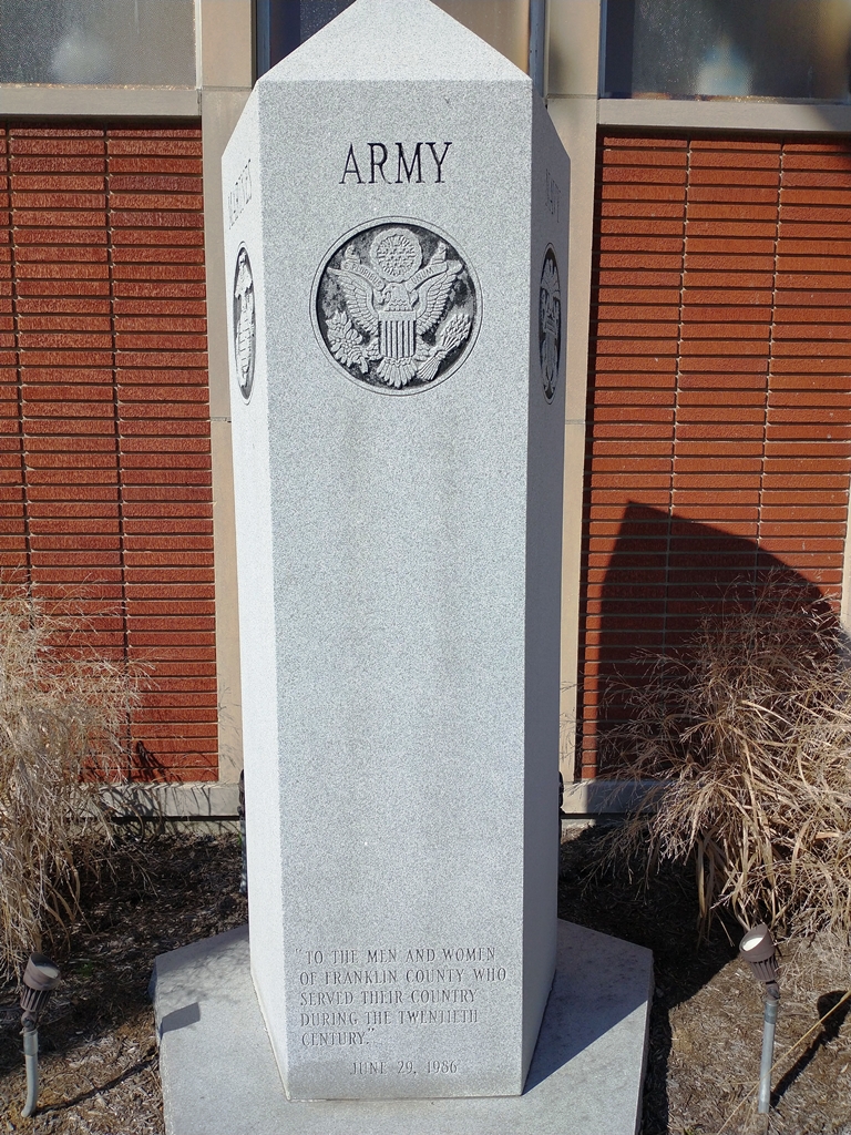 FRANKLIN COUNTY TWENTIETH CENTURY VETERANS MEMORIAL