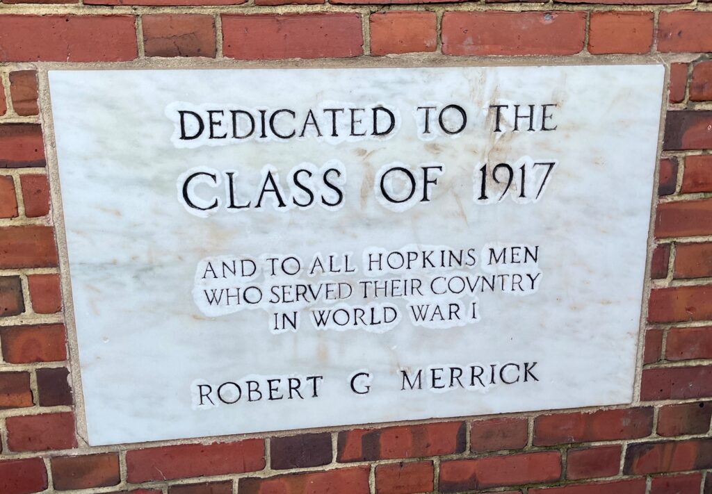 DEDICATED TO THE CLASS OF 1917 WORLD WAR I MEMORIAL