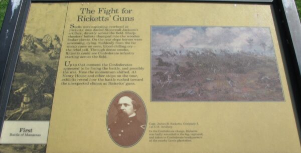 THE FIGHT FOR RICKETTS’ GUNS MEMORIAL PLAQUE