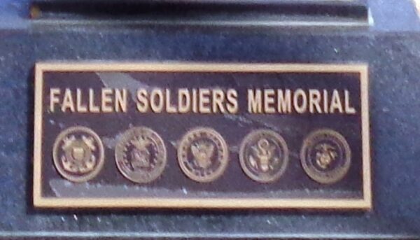 FENTON FALLEN SOLDIERS MEMORIAL PLAQUE A