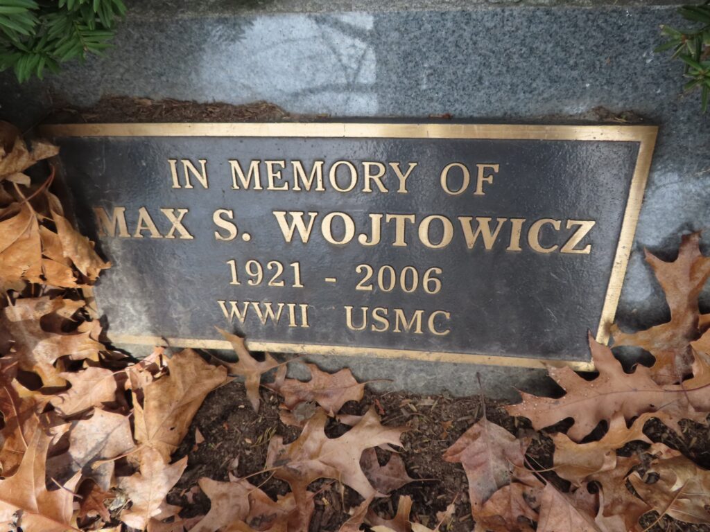 MAX S. WOJTOWICZ WAR MEMORIAL PLAQUE