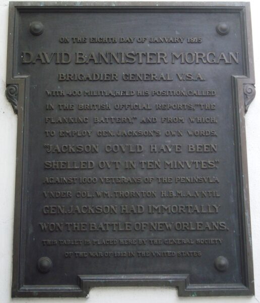 DAVID BANNISTER MORGAN WAR MEMORIAL PLAQUE