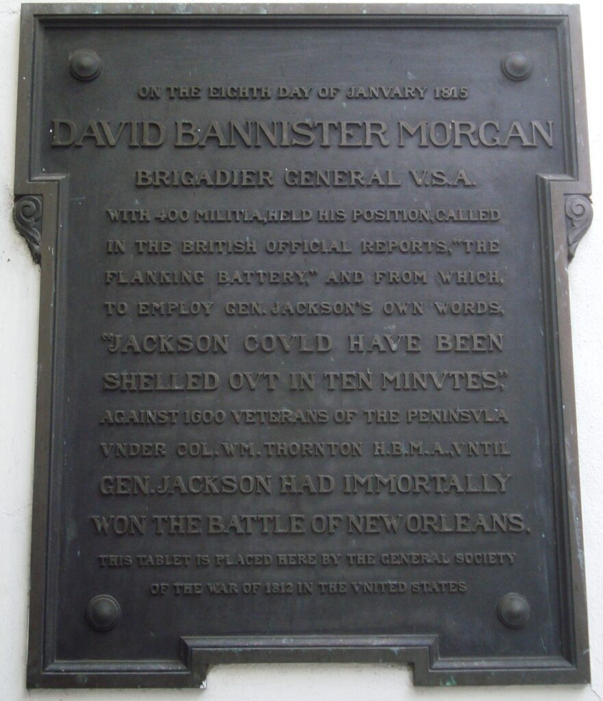 DAVID BANNISTER MORGAN WAR MEMORIAL PLAQUE