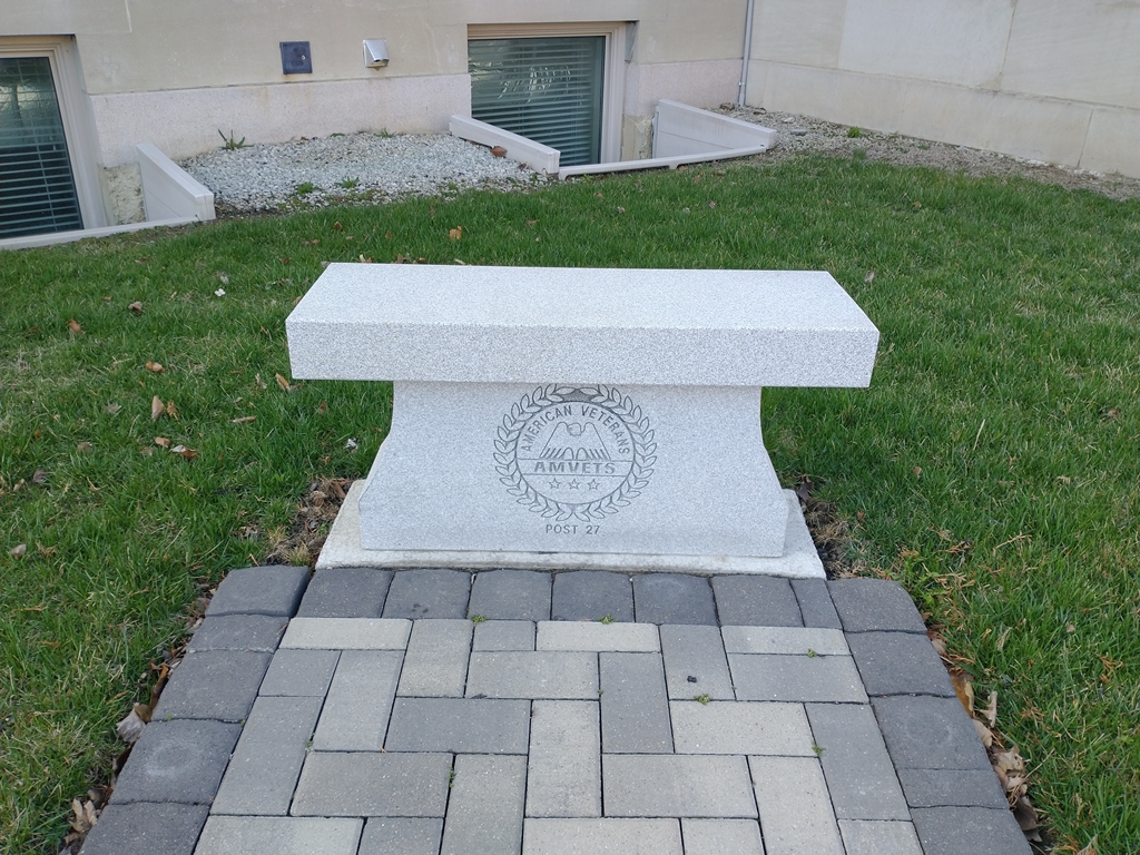 AMVETS POST 27 MEMORIAL BENCH