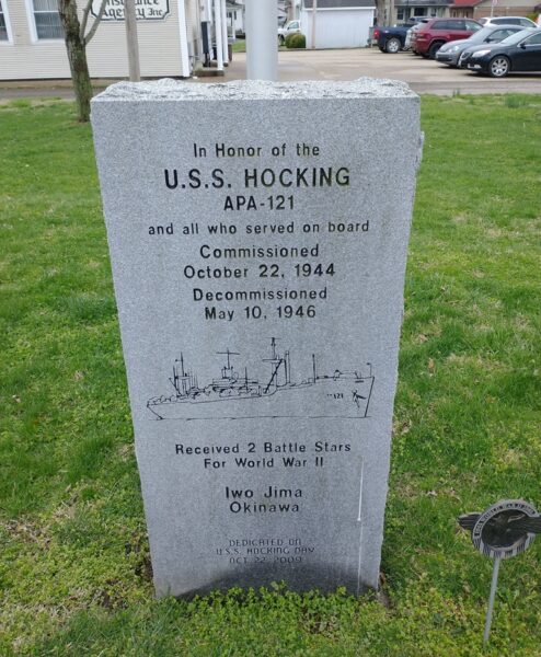 U.S.S. HOCKING APA-121 WAR MEMORIAL