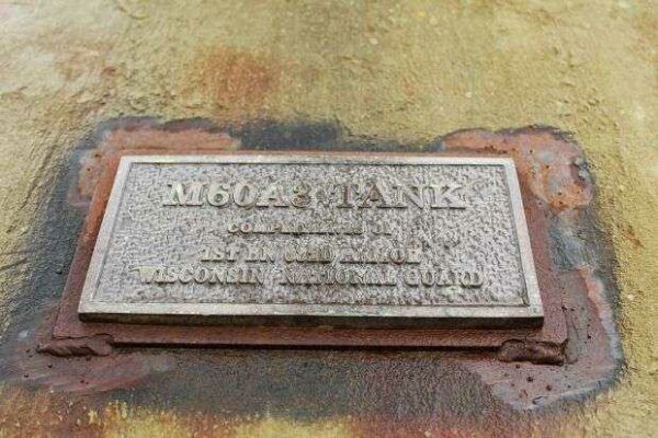 VFW POST 2227 M60A3 MEMORIAL TANK PLAQUE