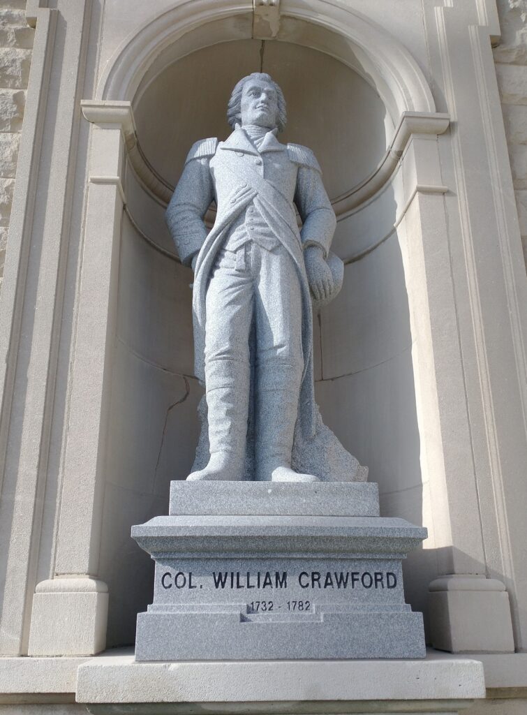 COL. WILLIAM CRAWFORD REVOLUTIONARY SOLDIER MEMORIAL STATUE