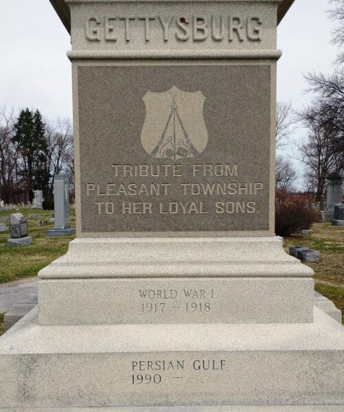 PLEASANT TOWNSHIP WAR VETERANS MEMORIAL SIDE A