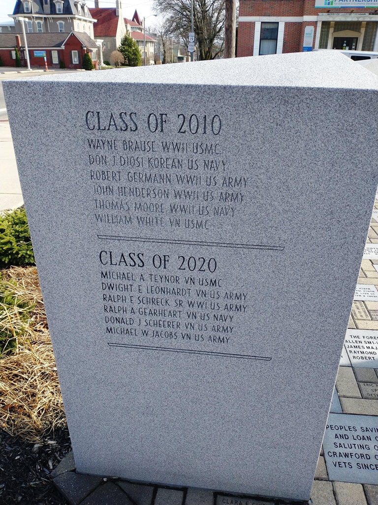 CRAWFORD COUNTY VETERANS CLASS OF MEMORIAL SIDE A