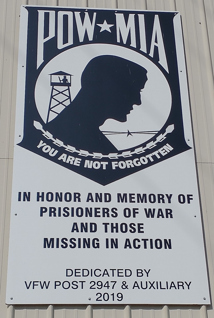 VFW POST 2947 POW MIA WAR MEMORIAL PLAQUE