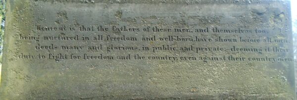 SONS OF NAZARETH HALL CIVIL WAR MEMORIAL STONE G