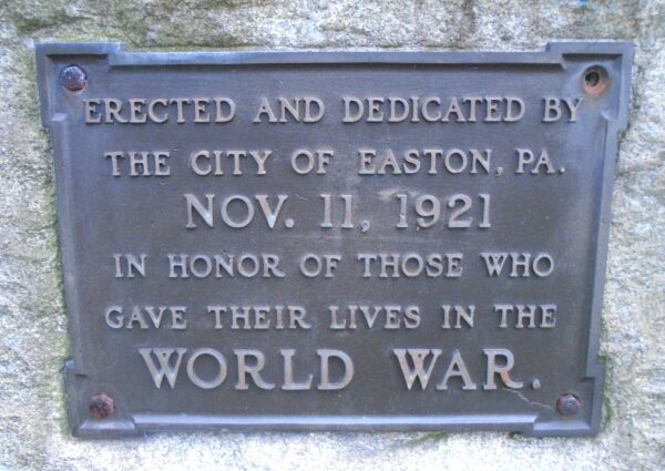 EASTON’S WORLD WAR HEROES MEMORIAL PLAQUE B