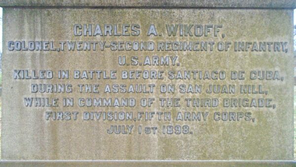 CHARLES A. WIKOFF WAR MEMORIAL STONE