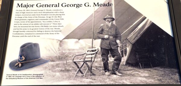 MAJOR GENERAL GEORGE G. MEADE WAR MEMORIAL PLAQUE