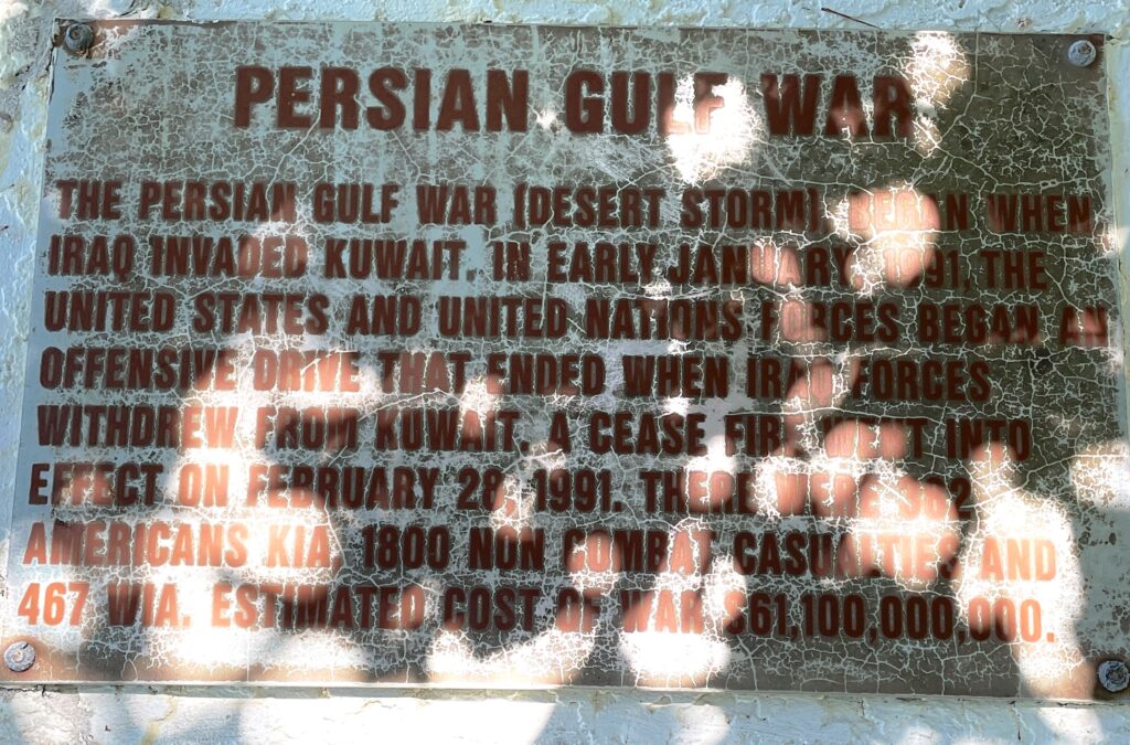 MELBOURNE PERSIAN GULF WAR MEMORIAL PLAQUE