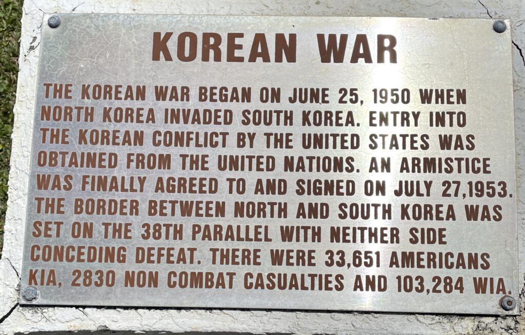 MELBOURNE KOREAN WAR MEMORIAL PLAQUE