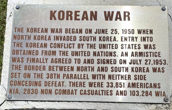 MELBOURNE KOREAN WAR MEMORIAL PLAQUE