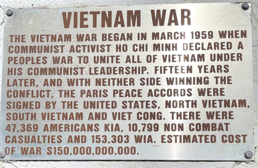 MELBOURNE VIETNAM WAR MEMORIAL PLAQUE