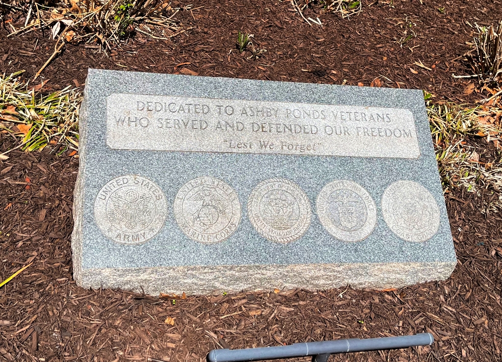 ASHBY PONDS WAR VETERANS MEMORIAL