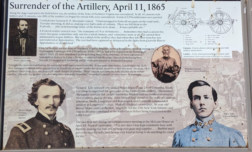 SURRENDER OF THE ARTILLERY WAR MEMORIAL PANEL