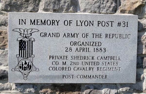 IN MEMORY OF LYON POST #31 WAR MEMORIAL TABLET A