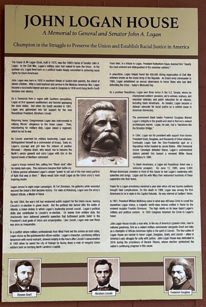 JOHN LOGAN HOUSE MEMORIAL PLAQUE