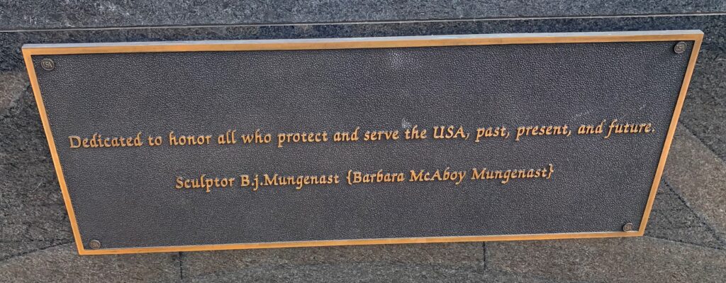 DEDICATED TO HONOR ALL WHO PROTECT AND SERVE THE USA MEMORIAL PLAQUE