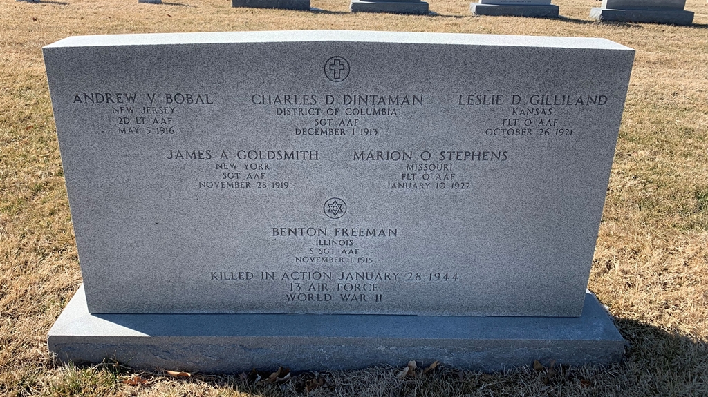 13 AIR FORCE KILLED IN ACTION JANUARY 28 1944 MEMORIAL