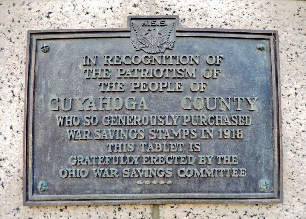CUYAHOGA COUNTY WAR SAVINGS STAMPS MEMORIAL PLAQUE