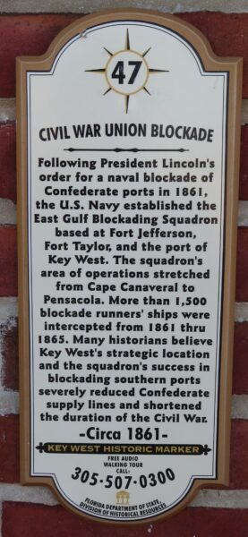 CIVIL WAR UNION BLOCKADE MEMORIAL PLAQUE