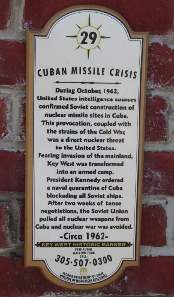 CUBAN MISSILE CRISIS MEMORIAL PLAQUE
