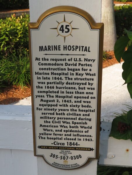 MARINE HOSPITAL MEMORIAL PLAQUE