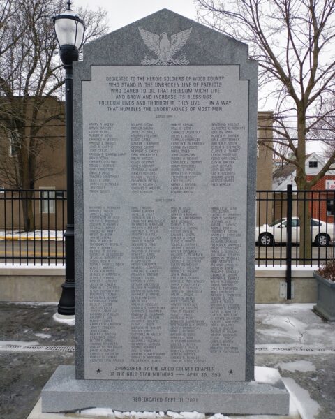 WOOD COUNTY WORLD WAR I AND WORLD WAR II VETERANS MEMORIAL