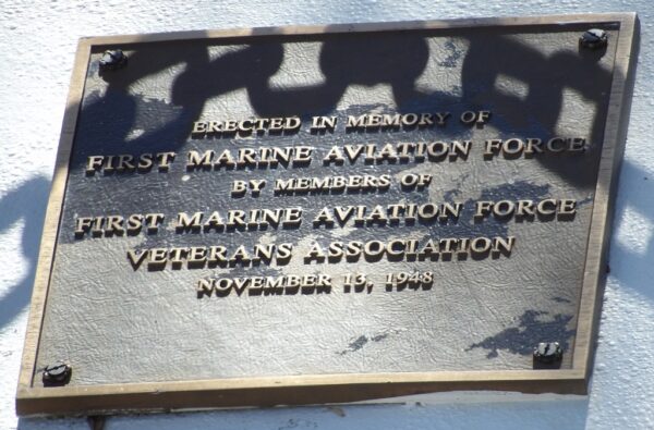 FIRST MARINE AVIATION FORCE WAR MEMORIAL PLAQUE C