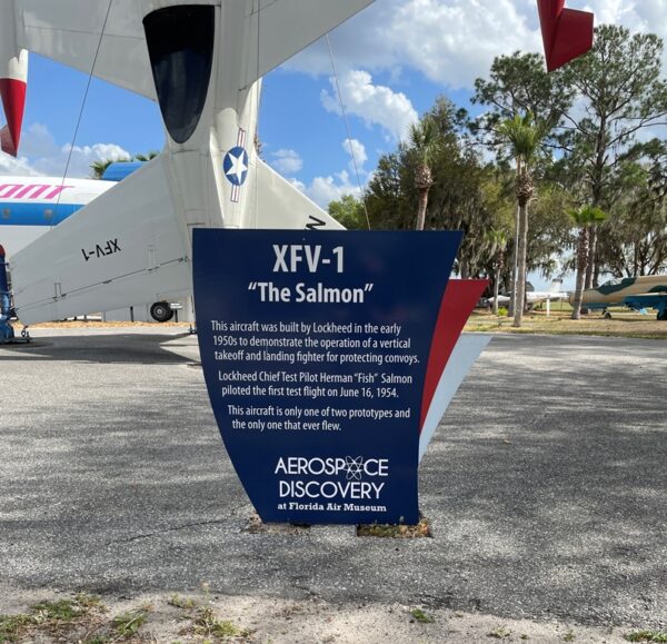 XFV-1 “THE SALMON” MEMORIAL AIRCRAFT PLAQUE