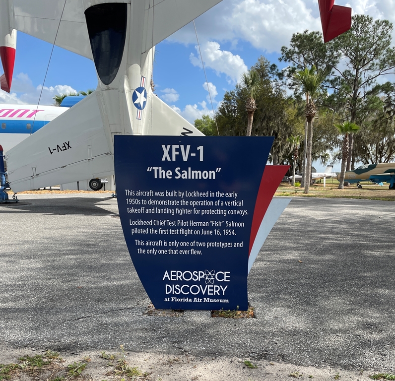 XFV-1 “THE SALMON” MEMORIAL AIRCRAFT PLAQUE