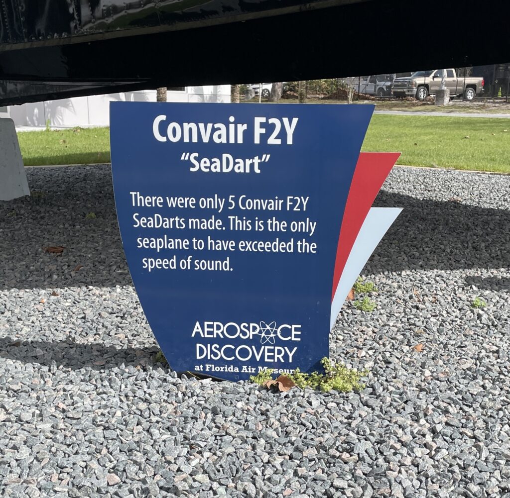 CONVAIR F24 “SEA DART” MEMORIAL AIRCRAFT PLAQUE
