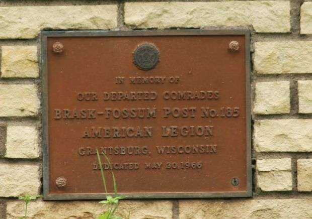 AMERICAN LEGION POST 185 VETERANS MEMORIAL PLAQUE