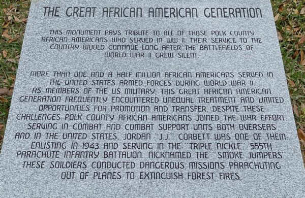 THE GREAT AFRICAN AMERICAN GENERATION WAR MEMORIAL STONE A