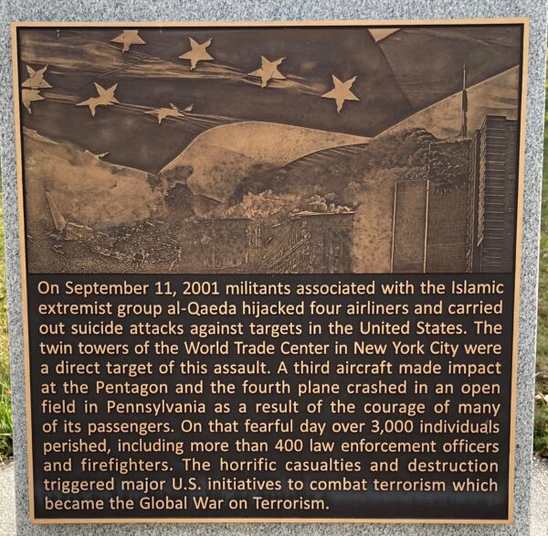 LAKELAND SEPTEMBER 11, 2001 MEMORIAL PLAQUE