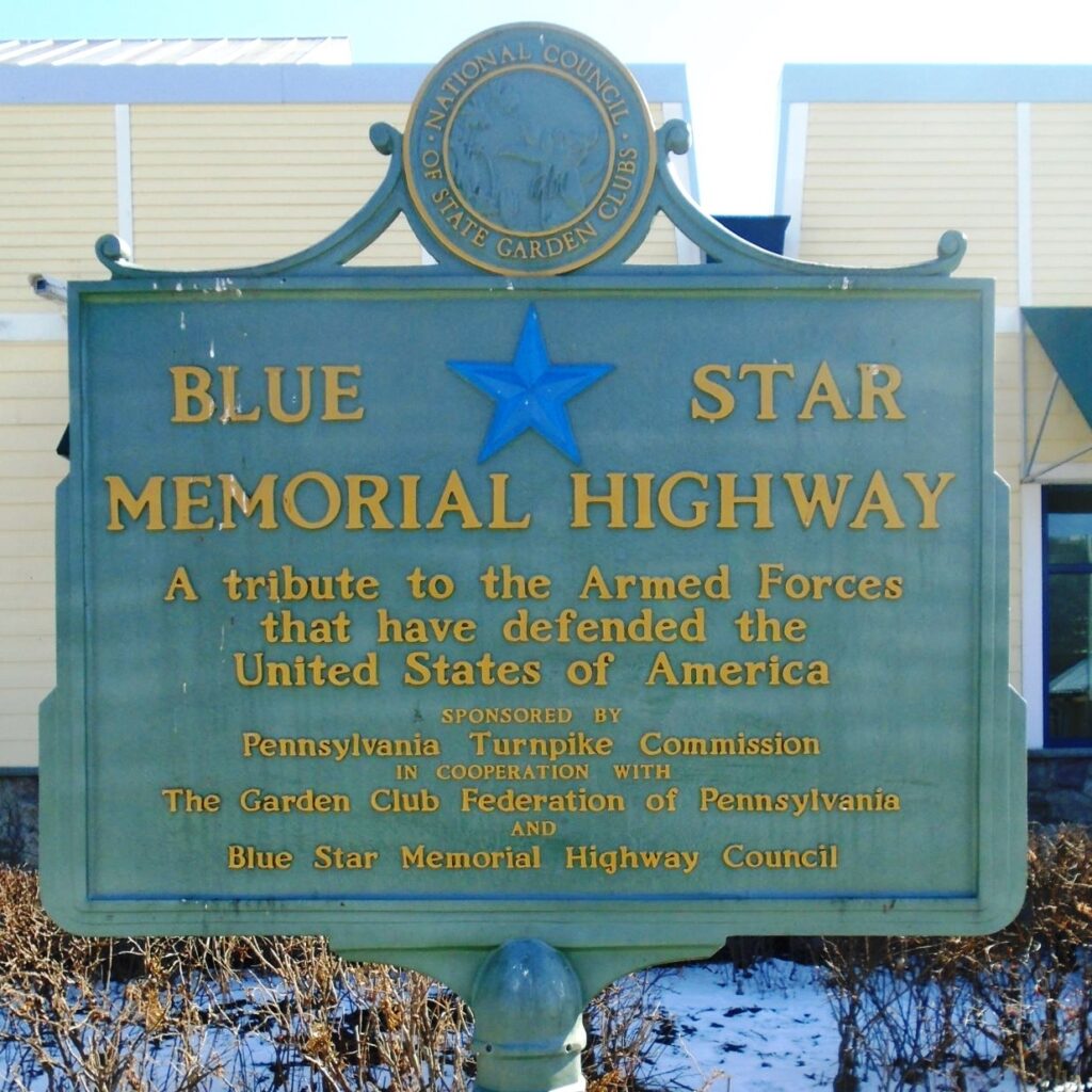 WATERFALL BLUE STAR MEMORIAL HIGHWAY MARKER