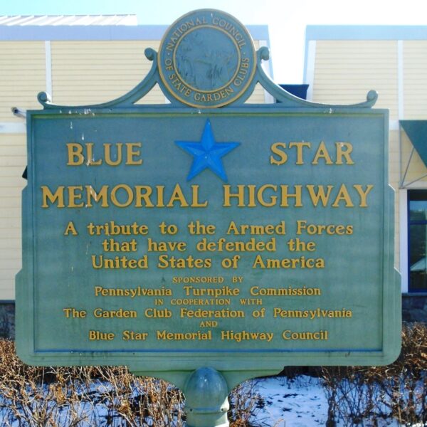 WATERFALL BLUE STAR MEMORIAL HIGHWAY MARKER