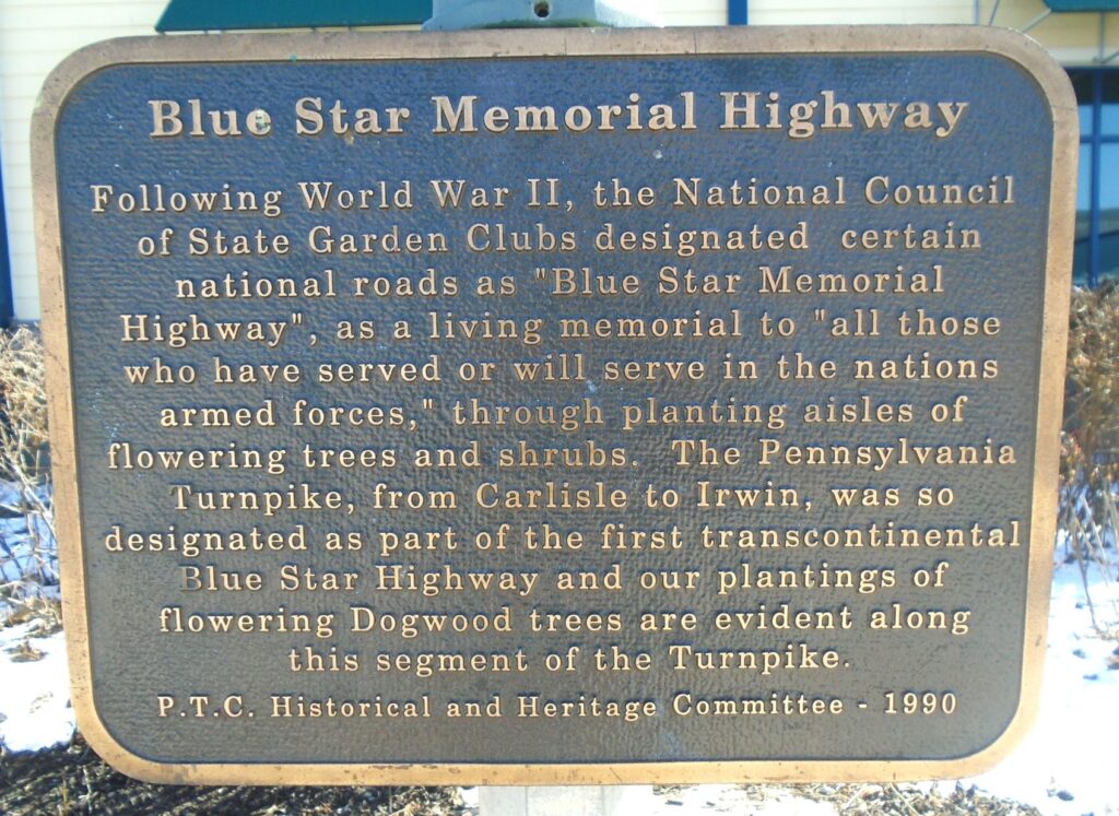 BLUE STAR MEMORIAL HIGHWAY PLAQUE