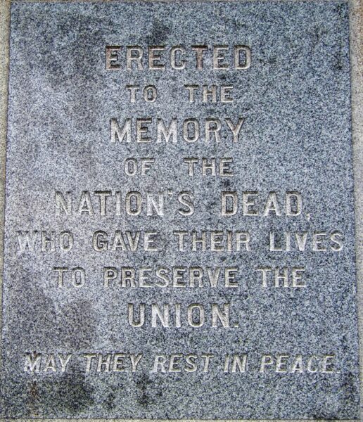 CORRY CIVIL WAR MEMORIAL DEDICATION STONE